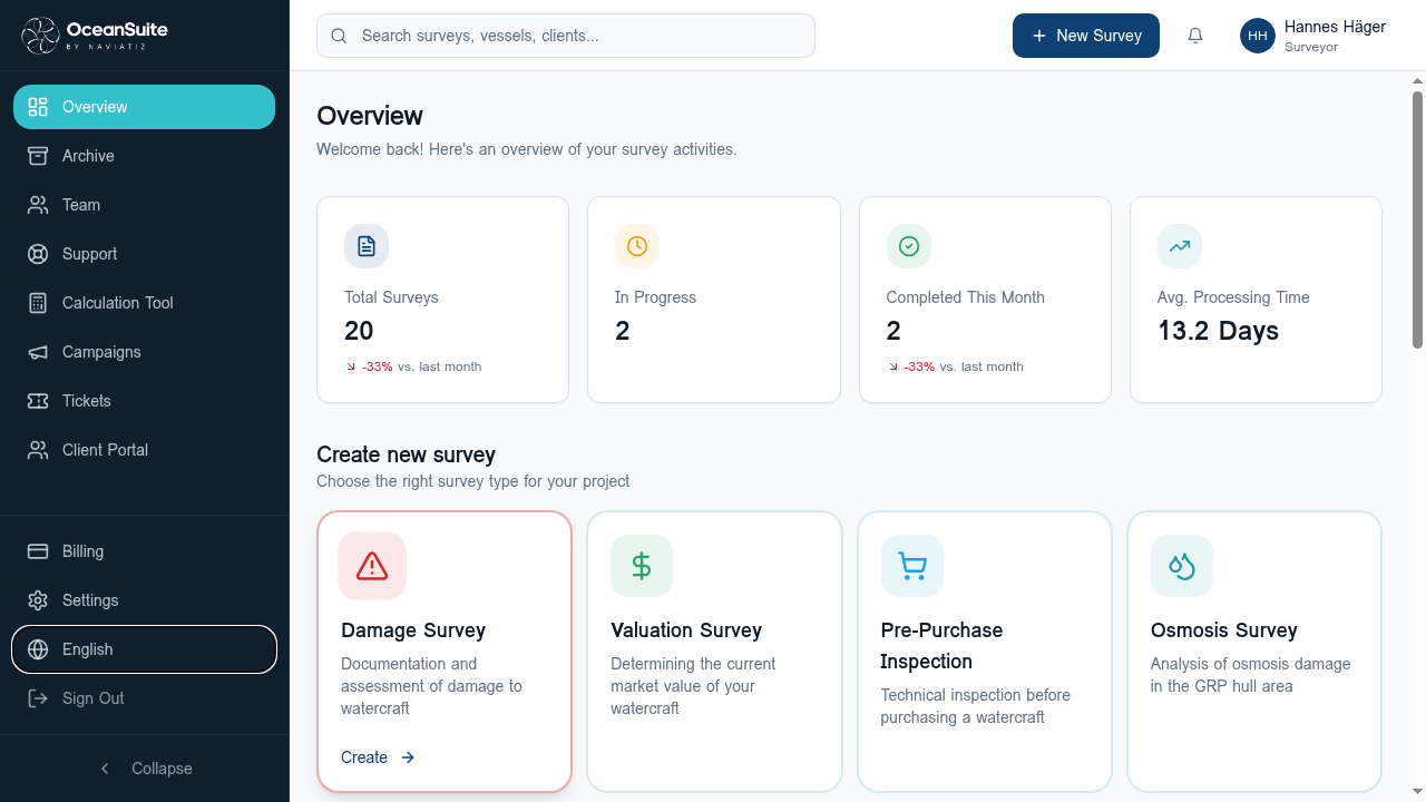 OceanSuite – AI Marine Survey Software for Surveyors